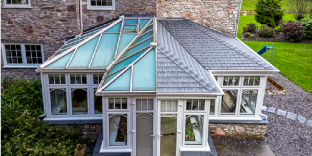 Conservatory after a roof replacement.